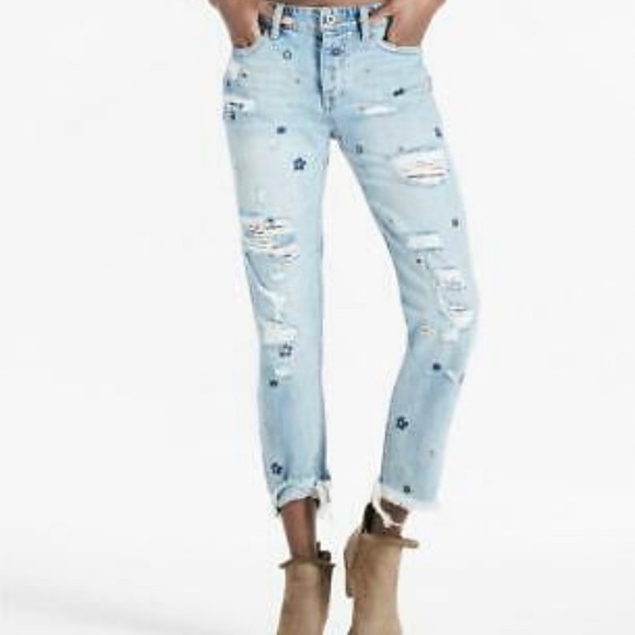Lucky Brand Denim - Lucky brand flower patch jeans